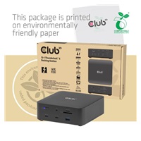 Club3D Dokovací stanice Thunderbolt 5 13v1, 1xUSB-C TB5, 2xUSB-C, 3xUSB-A, 2xHDMI, 1xmicroSD/SD,1xEthernet, 1xM.2