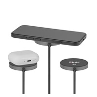 Club3D Bezdrátová nabíječka, 1x Qi2 25W, MagSafe, Qi certifikováno, černá