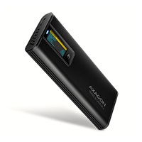 AXAGON EEM2-SD2B, USB-C 10Gbps externí box s displejem pro M.2 NVMe/SATA SSD, bezšroubkový, černý