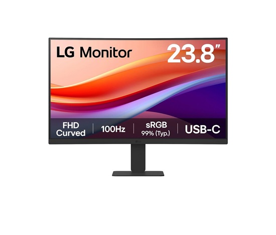 BAZAR - LG MT VA LCD LED 23,8" 24U421A - VA panel, 1920x1080, zakřivený, 100hz, USB-C, HDMI - Poškozený obal (Komplet)