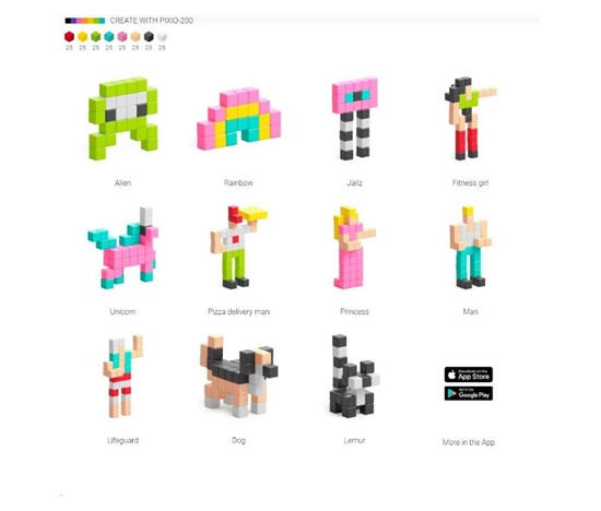 PIXIO-200 magnetická stavebnice / rozbaleno