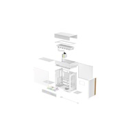 DEEPCOOL Case CL6600 WH, ATX, Průhledná bočnice, vodní chlazení, bílá