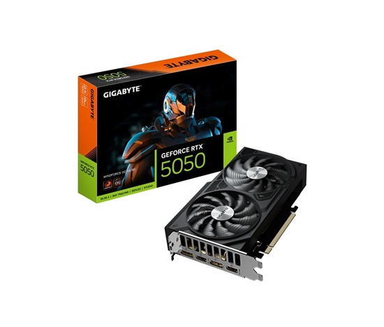 GIGABYTE VGA NVIDIA GeForce RTX 5050 WINDFORCE OC V2 8G, 8G GDDR6, 2xDP, 2xHDMI