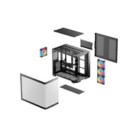 DEEPCOOL Case CG530U 4F, ATX, Průhledná bočnice, 4x120mm ARGB Fan, černá