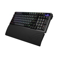 ASUS klávesnice ROG Azoth 96 HE, Mechanická, Bezdrátová, BT, RF 2.4GHz, US, černá