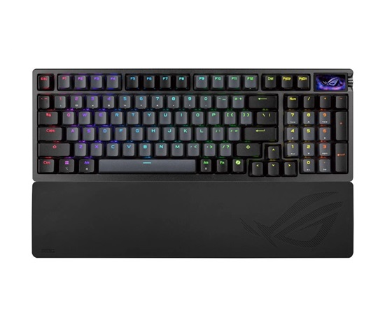ASUS klávesnice ROG Azoth 96 HE, Mechanická, Bezdrátová, BT, RF 2.4GHz, CZ/SK, černá