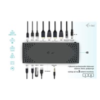 BAZAR - i-tec USB 3.0 / USB-C / Thunderbolt Dual Display Docking Station + PD 100W - Po opravě (Náhradní krabice)