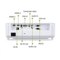 ACER Projektor S1387n, ShortThrow, WXGA (1280x800), 4000 ANSI, 20 000:1, VGA, HDMI, RJ45, repro 1x16W, 3.1Kg, LumiSense,
