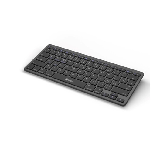 C-TECH Klávesnice KB-120S Dual mode, bezdrátová, BT5.0 + 2,4GHz, USB nano receiver, CZ/SK