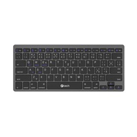 C-TECH Klávesnice KB-120S Dual mode, bezdrátová, BT5.0 + 2,4GHz, USB nano receiver, CZ/SK