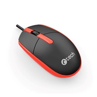 C-TECH Myš WM-10, černo/červená, USB