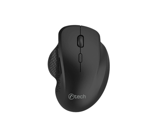 C-TECH Myš WLM-14BK Dual mode, bezdrátová, BT5.0 + 2,4GHz, 1600DPI, 6 tlačítek, USB nano receiver, černá