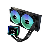 ASROCK Vodní chladič Challenger 240 Digital, 2x120mm, ARGB, LGA1851, AM5, černá