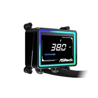 ASROCK Vodní chladič Challenger 240 Digital, 2x120mm, ARGB, LGA1851, AM5, černá