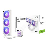 ASROCK Vodní chladič Pro White 360 ARGB, 3x120mm, LGA1851, AM5, bílá