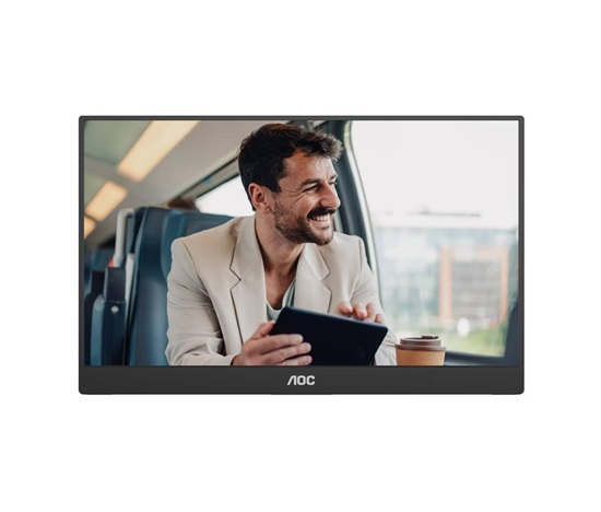 AOC MT IPS LCD WLED 15,6" 16T20E2 - IPS panel, 1920x1080, 2x USB-C, Mini HDMI, Repro, Přenosný