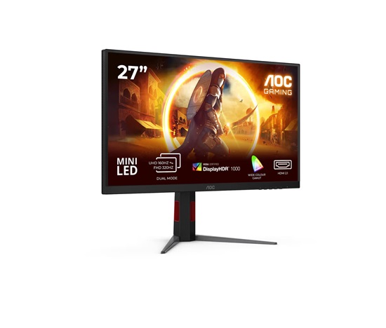 AOC MT IPS LCD Mini-LED 27" U27G4XM - IPS panel, 3840x2160, 160Hz, HDMI, DP, USB-C