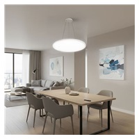 Solight LED osvětlení s dálkovým ovladačem Estela White UGR, 40W, 4300lm, 40cm, URG<19, závěsné i přisazené