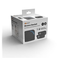 Solight bezdrátový zvonek, 2 tlačítka, do zásuvky, 200m, černý, learning code