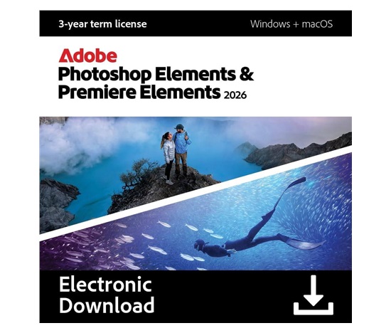 Photoshop & Premiere Elements 2026 MP ML (+CZ) Commercial 1 User, 36 Months Term License
