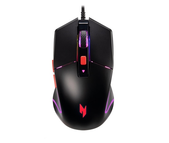 ACER drátová myš Nitro Gaming Mouse 100 (NMW100),7200dpi,6 tlačítek,125Hz,60 IPS,RGB,USB-A,Černá