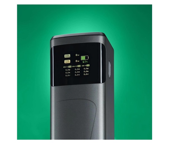 Hama High Power 65 W, powerbanka, 20000 mAh, 2x USB-C, 1x USB-A, PD, QC, displej