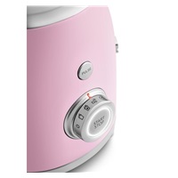 Smeg BLF03PKEU mixér, 800 W, 4 programy, funkce pulse, 18000 RPM, nerezové ostří, Ice crush, 50‘s Style, růžový