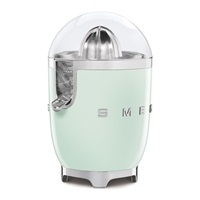Smeg CJF11PGEU citrusový odšťavňovač, 70 W, manuální tlak, univerzální kužel z nerezové oceli, pastelově zelený