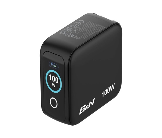 VERBATIM Mini GaN Nabíječka s displejem 100W, 2xUSB-C, 1xUSB-A, černá