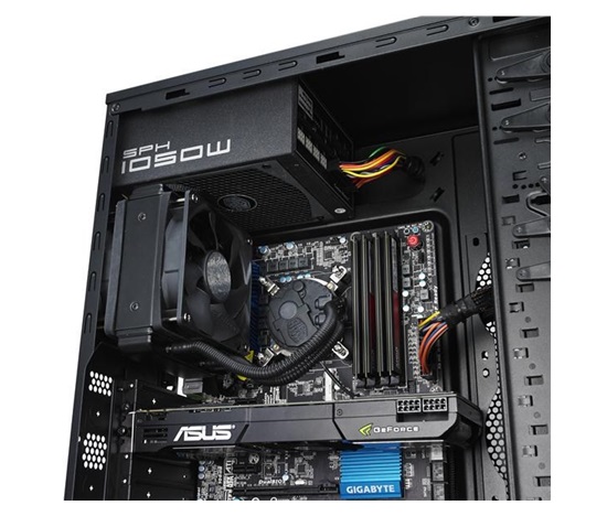 BAZAR - Cooler Master case Force 500, ATX, 1x 120mm Fan, Černá - Poškozený obal (Komplet)