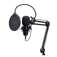TRUST mikrofon GXT270 Emita II s nastavitelným ramenem, USB-C, černá