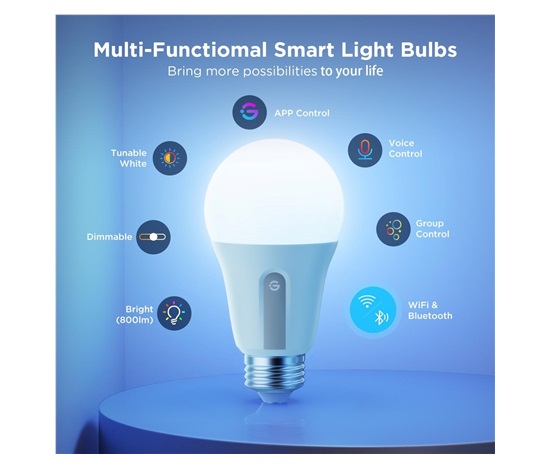 Govee Smart žárovka WW 9W-60W 800lm E27 2ks Long Life, Matter