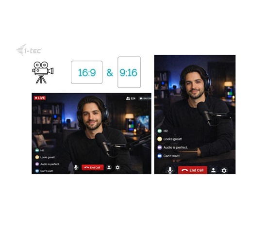 i-tec SOLOMON 700 STREAM 4K Webcam with Ring Light