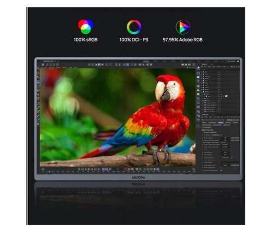 Arzopa A3C Pro Portable Monitor 13.3" OLED Full HD 1080p Metal Housing Přenosný monitor + pouzdro