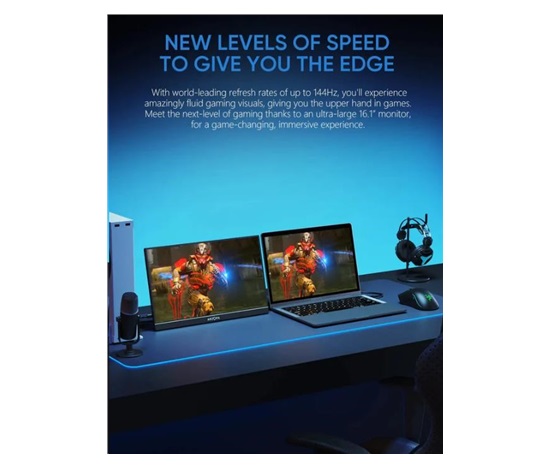 Arzopa Z1RC Portable Monitor 16" IPS QHD 2.5K Metal Housing Přenosný monitor