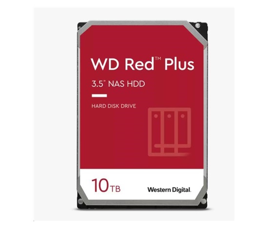 WD RED PLUS NAS WD100EFGX 10TB, SATA III 3.5", 512MB 7200RPM, 215MB/s, CMR