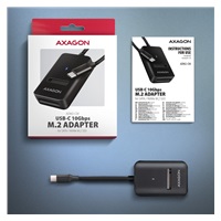BAZAR - AXAGON ADM2-CM USB-C 10Gbps - M.2 NVMe & SATA SSD adaptér, kabel USB-C 10cm - Poškozený obal (Komplet)