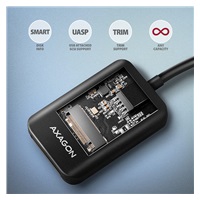 BAZAR - AXAGON ADM2-CM USB-C 10Gbps - M.2 NVMe & SATA SSD adaptér, kabel USB-C 10cm - Poškozený obal (Komplet)