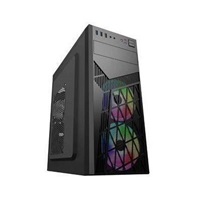 BAZAR - EUROCASE skříň ML N6-560B, ATX, 2x USB-A, 1x USB-C, 2x 120mm ARGB Fan, černá - Rozbaleno (Komplet)