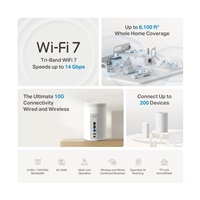 TP-Link Deco BE68(2-pack) WiFi7 Mesh(BE14000,2,4GHz/5GHz/6GHz,1x10GbELAN/WAN,1x2,5GbELAN/WAN,1xGbELAN/WAN,1xUSB3.0)