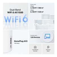 TP-Link Deco PX10(3-pack) WiFi6 Powerline Mesh (AX1500,AV1000,2,4GHz/5GHz,3xGbELAN/WAN)