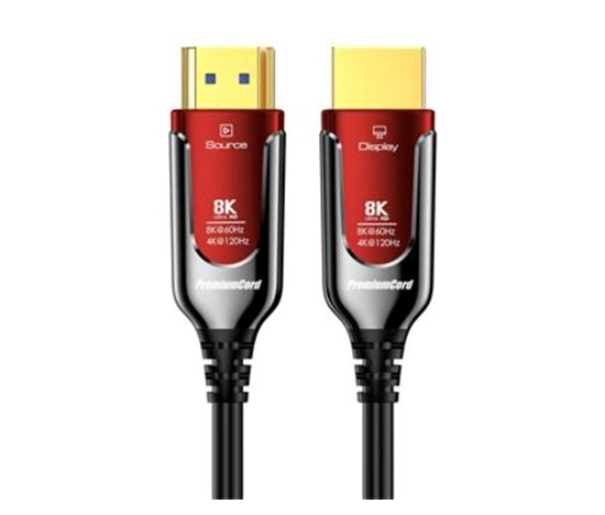 PREMIUMCORD Ultra High Speed HDMI 2.1 optický fiber kabel 8K@60Hz, zlacené 7m