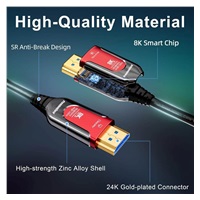 PREMIUMCORD Ultra High Speed HDMI 2.1 optický fiber kabel 8K@60Hz, zlacené 30m
