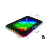 EVOLVEO Ania 9RGB, chladící podložka pod notebook, 6x ventilátor, RGB podsvícení ventilátorů a obvodu