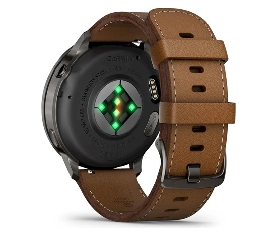 Garmin Venu 4 (45 mm) Slate / Černý silikonový řemínek a Hnědý kožený řemínek, EU