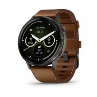 Garmin Venu 4 (45 mm) Slate / Černý silikonový řemínek a Hnědý kožený řemínek, EU