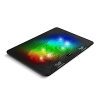 EVOLVEO A101RGB, chladící podložka pro notebook, 2x ventilátor, RGB podsvícení