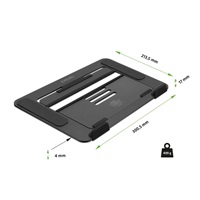 EVOLVEO TopLift, hliníkový podstavec pod notebook, černý