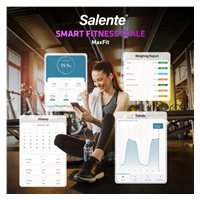 Salente MaxFit, chytrá osobní diagnostická fitness váha, Bluetooth, černá