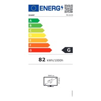 SHARP LFD 43" MultiSync E439, IPS, 3840x2160, 350nit, 1200:1, 8ms, 16/7, VGA, HDMI, LAN, RS232, USB-C